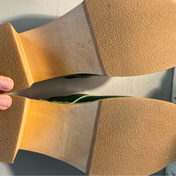 Swedish Hasbeens Green Croc-Embossed Mules - Picture 5 of 8